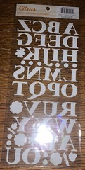 Lot Of 2 DCWV Citrus Glittered Alphabet Friendship Joy Smile Joyful Enjoy Flower