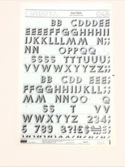 Letraset Upper Case & Num STACK 60pt – 9 Sheets! – LG424