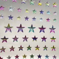 Pastel Rainbow Epoxy Glitter Star Dimensional Stickers Scrapbooking Cardmaking