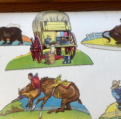 1950’s Vtg Old Western Paper Doll Stand Ups Cowboy/Indian-Cut & Uncut Scrapbook