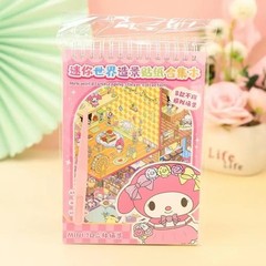Mini Scene Sticker Book 3D Cartoon DIY Scrapbook Journal Stickers