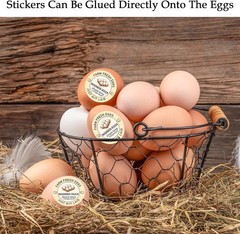 Farm Fresh Egg Stickers – 2 inch Egg Carton Sticker 500pcs, Fresh Eggs Sticke…