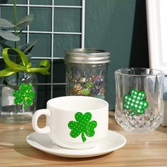 1500 Pcs St. Patrick’s Day Shamrock Sticker Irish Roll Adhesive Clover Sticke…
