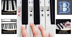 Easy Install Transparent Piano Stickers – Enhance Learning for 49-88 Keyboards