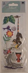 New Jolees Scrapbook stickers HIPPO MONKEY jungle zoo safari hummingbird flower