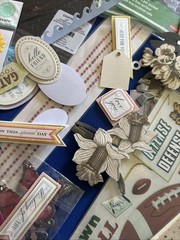 Card Making Scrapbooking LOT Embellishments Ann G, Cut Outs. 4 RollsVinyl Paper