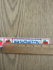 S.R.M. State Titles Banner Stickers Washington Sticker Roll Vintage HTF