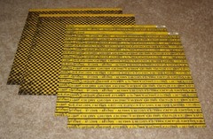 Reminisce 12×12 Double Sided Cardstock Paper(4) ~ Road Signs……Caution Sign