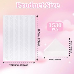 15 Sheets (1530 Pcs) Picture Corners for Scrapbooking, Self Adhesive Photo Co…