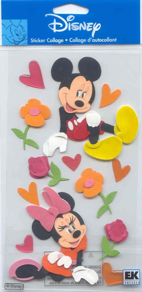 NEW! Disney MICKEY & MINNIE in Love 3-D stickers 60246 Fast FREE shipping!