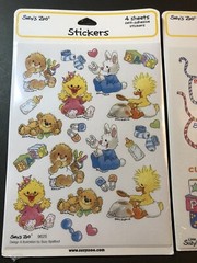 NEW Suzy’s Zoo Baby Stickers 2 Packages of 4 sheets/pkg Sealed