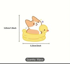 50 Cute Corgi Shiba Cartoon Dog Puppy Kawaii Stickers