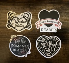 Dark Romance Reader Stickers Set Of 10