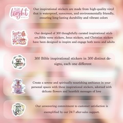 300pcs SLAPAFLIFE Inspirational Christian Stickers – Bible Verse Designs for Jou