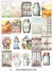FARMHOUSE CHIC – COMPLETE SHEET OF 20 STICKERS