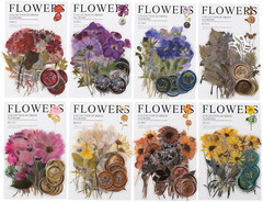 Pressed Flower Themed Stickers Set (320 Pieces) Dried Flowers Resin Stickers Dec