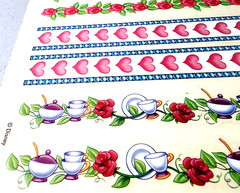 Sandylion Vintage Disney Belle Beauty & The Beast Clear Border Stickers NOS 1992