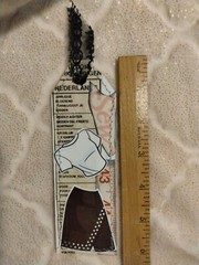 Handmade Zippered Pouch Full Of Vintage Sewing Tags, Charms, Vintage And Modern.