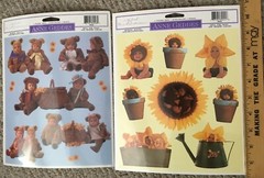 6″ TEDDY BEAR Sunflowers Lot ANNE GEDDES BABY Picnic GIFTED DIE CUT STICKERS