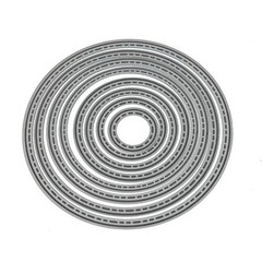 Nested stitched circles round metal cutting dies cut cutter die