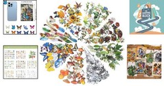 480 Pcs Nature Theme Scrapbook Stickers, Waterproof Flowers & Insects