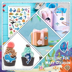 1480PCS Ocean Stickers for Kids, 24 Sheets, Vinyl, Waterproof Under The Sea F…
