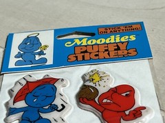 VTG 1983 PUFFY STICKER SHEET NEW MOODIES FEELING EMOTION INSIDE OUT MENTAL HEALT