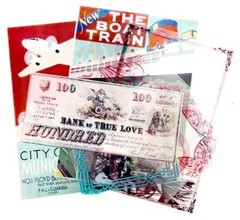 Glitz Design, Happy Travels, Transparent Embellishments, Travel Posters, Vintage