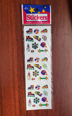 Sports Stickers Kids Shoes Athlete Mini Vinyl Decal Prismatic Sparkle Sealed VTG