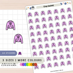 Crop Jacket Stickers – Stylish Fashion Planner Stickers for Organization