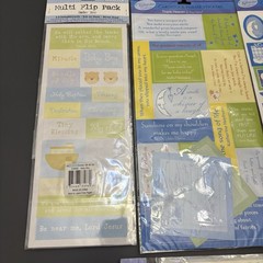 Lot of Baby Theme Boy or Girl Scrapbooking Stickers Rub-ons 1 Stencil- BRAND NEW