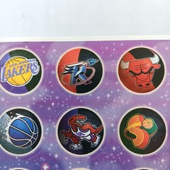 Hallmark 1999 NBA Press Basketball Team Logo Sticker Sheet