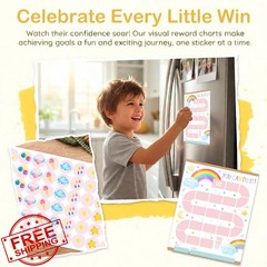 HJLLOQR Rainbow Theme Behavior Chart 432 Stickers