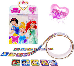 2 Pack Princess Stickers, 20 Designs, 400 Self Adhesive Roll Stickers