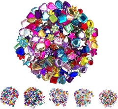 600pcs Acrylic Flatback Rhinestones – Vibrant Craft Gems for All Occasions