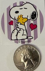 VALENTINE SNOOPY Stickers (3pc)Peanut•Woodstock•Charlie Brown•Cartoon•Cards•