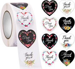 500 Pcs Heart Roll Stickers for Valentine’S Day and Wedding Party Decoration