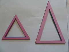 Triangle Scrapbooking 8 frames 2 sizes in 1 set 4×6, 4×4 in primary colors