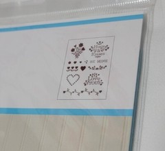 Adhesive Stencil Sheet – Martha Stewart – Valentine Theme – 14 Designs – 2011