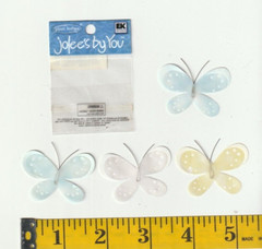 Vintage Jolee’s 3-D non adhesive Vellum FANCY BUTTERFLIES Fast FREE SHIP! 55968