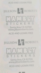 Jillson & Roberts HAMBLY STICKERS PRISMATIC GLITTER HOLIDAY CHRISTMAS TREES.