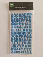 4 Creative Letters Dot Red Purple Teal Navy Blue 7/16″ Repositionable Stickers