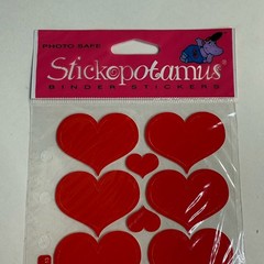 Stickopotamus Double Heart Binder Sticker Sheet Photo Safe Stickers