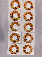 Mrs. Grossman’s Sticker Lot Fall Autumn Wreath Vintage 1995 10 Mods Sheet
