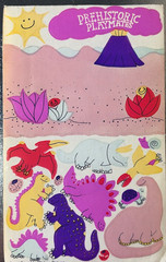 VINTAGE 80’S SANDYLION DINOSAURS ACTIVITY STICKER SHEET
