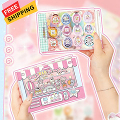 1500+ Mini Cartoon Stickers, Kawaii 72 Sheets Japanese Sticker Blue