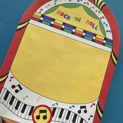 Vintage 80s Jukebox Rock ‘N Roll Stationery Notepaper Music Box Lot Of 4 Sheets