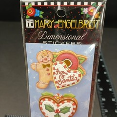 Punch Studio Dimensional Stickers Traditional Christmas by Mary Engelbreit NEW
