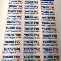 180 thank you stickers don’t forget to rate 6 pages