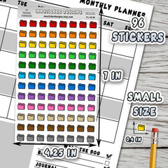 File Folder Stickers, Mini Icon Reminder Planner stickers, Journals, Scrapbooks